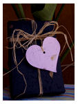 seeded heart wedding favors gift tags